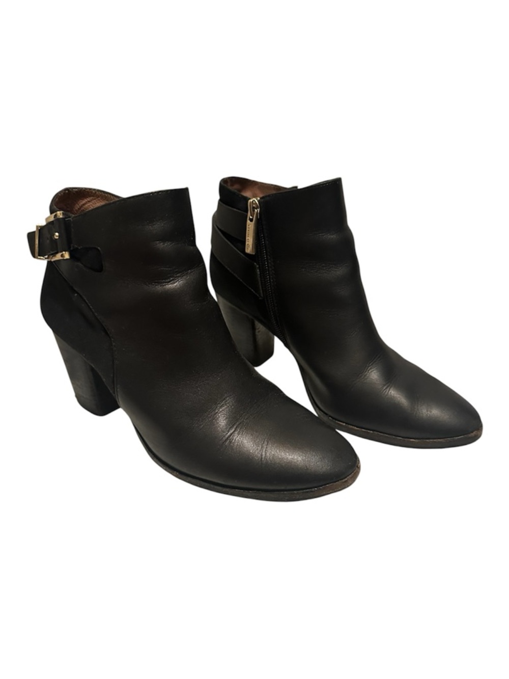 Louise et Cie Black Ankle Boots with Side Buckle